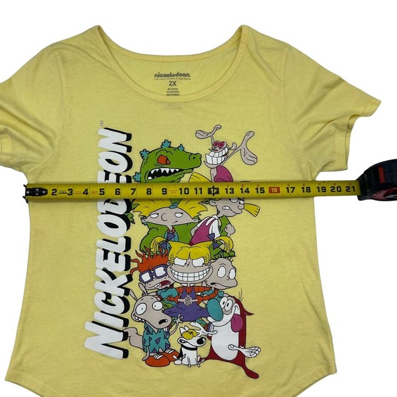 NICKELODEON Yellow Short‎ Sleeve Juniors Plus Size 2X T Shirt Rugrats - Picture 7 of 9